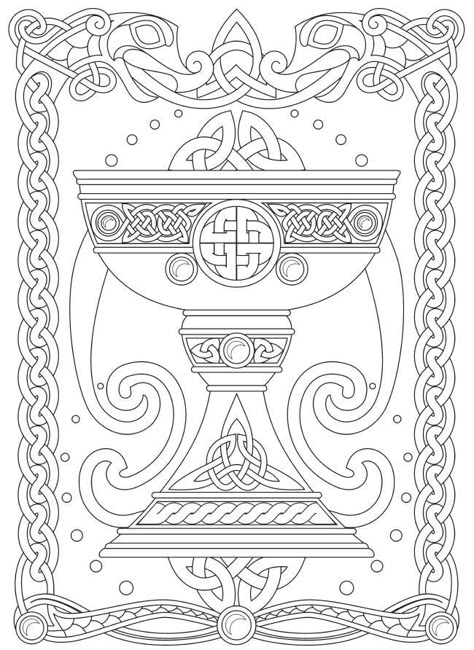 Viking Coloring Pages, Celtic Coloring Pages, Fantasy Coloring Pages For Adults, Dover Coloring Pages, Celtic Knot Drawing, Celtic Coloring, Witch Coloring Pages, Coloring Mandalas, Celtic Viking