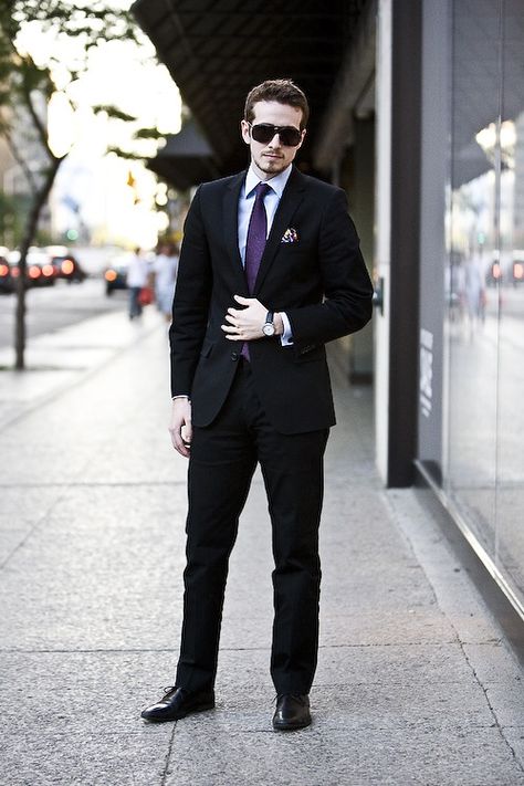 Purple Tie; Black Suit Black Suits With Purple Ties, Black Tux With Purple Tie, Purple Tie Black Suit, Black Tux Purple Tie, Black And Purple Suits For Men, Black Suit Lavender Tie, Black Suit Purple Shirt, Black Suit Purple Tie, Suit Purple Tie