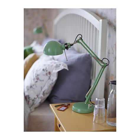 FORSÅ Work lamp  - IKEA Ikea Forsa, Turquoise Office, Interior Hacks, Lamp Ikea, Ikea Usa, Lamp Green, Ikea Catalog, Ikea Bedroom, Work Lamp