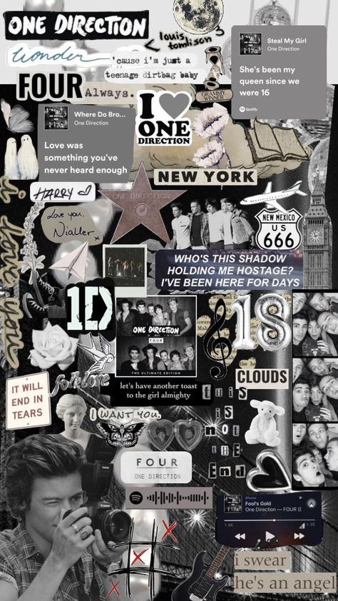 “Spaces between us, hold all our secrets, leaving us speechless…” #fouronedirection One Direction Wallpaper Iphone, One Direction Collage, One Direction Background, Four One Direction, One Direction Lockscreen, Gambar One Direction, Space Between Us, Funky Wallpaper, One Direction Facts