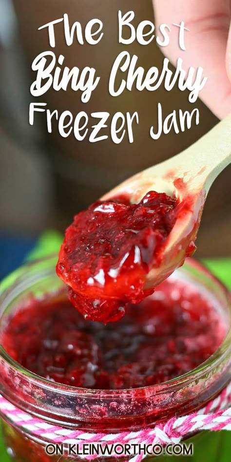 Christmas Jam Recipes, Cherry Freezer Jam, Cherry Jelly Recipes, Easy Jam Recipe, Cherry Jam Recipes, Easy Jam, Freezer Jam Recipes, Recipe For Summer, Christmas Jam