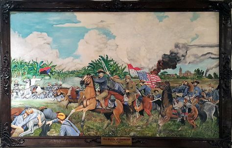 The engagement was a two-part battle. The first phase was a brief victory for the young Filipino general Gregorio del Pilar over the American Cavalry led by Major J. Franklin Bell, where Bell's advance was stopped. In the second phase of the battle, Bell was reinforced by the 1st Nebraskan Infantry and the Nebraskans routed the Filipinos, but not before they repelled a cavalry charge that killed Colonel John M. Stotsenburg. American Period In The Philippines, Armed Forces Of The Philippines, Philippine Revolution, Bulacan Philippines, Philippine History, Philippine Art, History Posters, Painting Competition, Quezon City