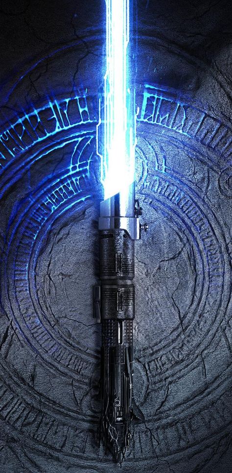 Lightsaber Wallpaper, Star Wars Wallpaper Iphone, Star Wars Fallen Order, Iphone Wallpaper Stars, Blue Lightsaber, Sabre Laser, Star Wars Background, Star Wars Light Saber, Live Wallpaper Iphone