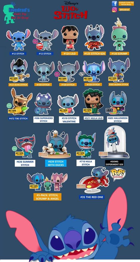 Stitch Funko Pop, Lilo And Stitch Toys, Funko Pop List, Игрушки Funko Pop, Lilo And Stitch Merchandise, Lilo And Stitch Quotes, Funko Pop Dolls, Stitch Stuff, Stitch Toy