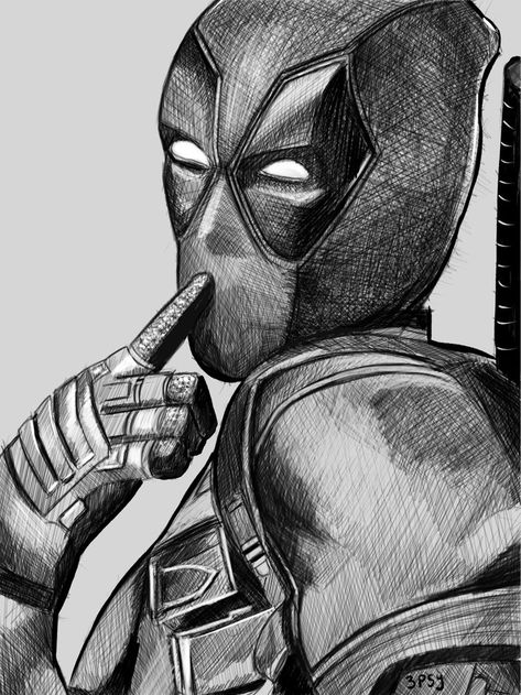 Deadpool Sketch, 3d Pencil Drawings, Pencil Sketch, Pencil Drawings, Deadpool, Batman, Sketch, Pencil, Drawings