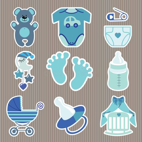 Cute Cartoon Icons, Dibujos Baby Shower, Imprimibles Baby Shower, Moldes Para Baby Shower, Baby Shower Souvenirs, Baby Boy Cards, Unisex Baby Shower, Baby Frame, Baby Stickers