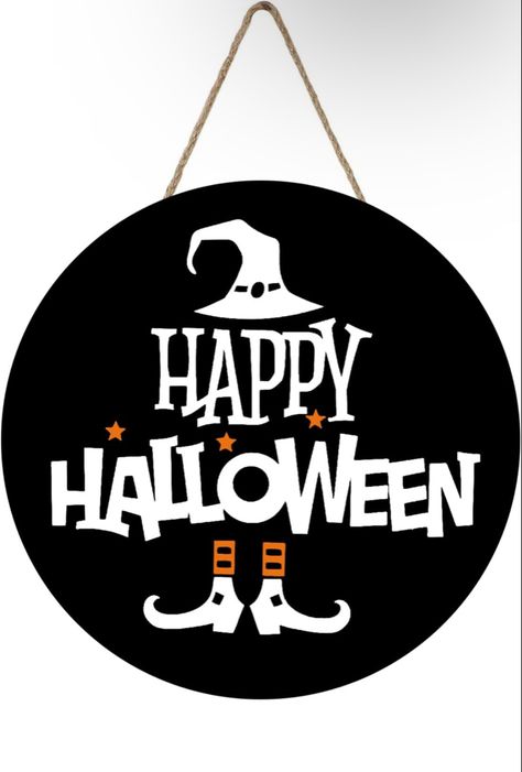 Ohiyoo Halloween Decoration Witch Legs Hat Hanging Sign Happy Halloween Wooden Signs Wall Decor Halloween Witch Leg Front Door Decorations Happy Halloween Welcome Sign for Front Door Halloween Witch Door Decorations, Halloween Wood Rounds, Halloween Slogans, Halloween Witch Legs, Halloween Welcome Sign, Tag Signs, Happy Halloween Sign, Bow Decorations, Wall Decor Halloween