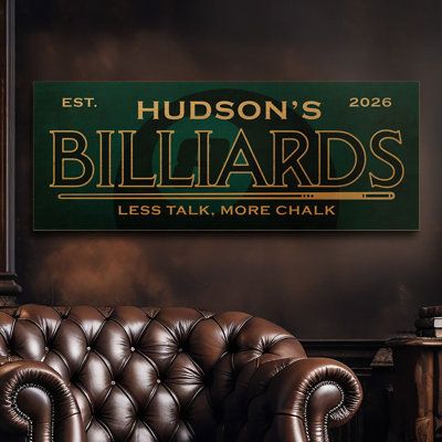 Make every game count with this personalized billiards sign, a one of a kind home or bar décor that hits right on cue. It’s a wood sign that adds an old-school charm to any game room or bar, as well as a vintage appeal that any pool enthusiast will appreciate. To make each wood sign truly one of a kind, our in-house artisans skillfully craft it with a name, significant year, and a fun phrase to make it truly yours. Use this wood sign as your backdrop to every game and set the stage for endless n Billiards Sign, Vintage Billiards, Corporate Christmas Gifts, Pool Fun, Top Christmas Gifts, Wine Signs, Charm School, Accent Wall Decor, Basement Bar