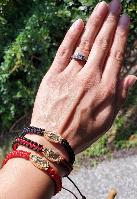 Virgin Mary Bracelet, Black Wide Leg Pants, Solid Red, Healthy Skin Care, Bracelet Collection, Mother Mary, Bracelet Ideas, Adjustable Bracelet, Virgin Mary