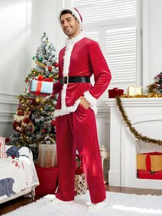 #SantaClausOutfit #MensSantaSuit #ChristmasCostume #SantaLook #FestiveOutfit #SantaStyle #HolidayCostume Santa Costume Mens, Santa Outfit For Men, Male Christmas Outfit, Santa Claus Outfit Men, Christmas Outfit Ideas For Men, Cute Christmas Party Outfits, Christmas Outfit Men, Santa Claus Outfit, Santa Claus Costume