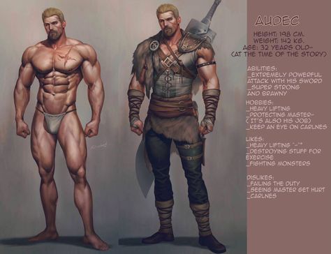 Character Info Sheet, Character Info, Viking Character, Fantasy Male, Guy Drawing, Fantasy Warrior, Character Design Male, Gay Art, Male Art