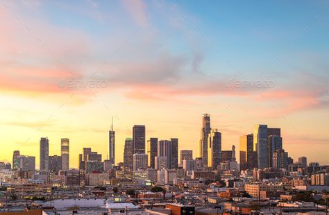 Downtown Los Angeles skyline at sunny day by chones. Downtown Los Angeles skyline at sunset #AD #Angeles, #skyline, #Downtown, #Los City Landscape Aesthetic, California Aesthetic Laptop Wallpaper, Los Angeles View, City Landscape Laptop Wallpaper, City View Wallpaper Laptop, Los Angeles Laptop Wallpaper, Macbook Wallpaper Los Angeles, Los Angeles Desktop Wallpaper Hd, Los Angeles Landscape