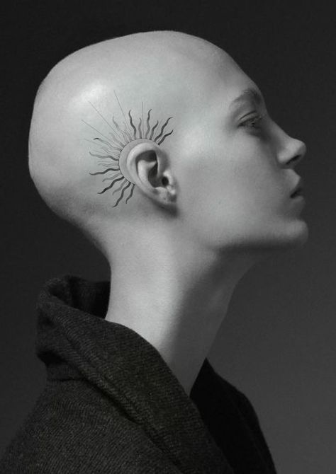 Bald Head Tattoo, Moose Tattoo, Scalp Tattoo, Horrible Tattoos, Shoulder Tats, Master Tattoo, No Regrets Tattoo, Egypt Tattoo, Tattoo Reference