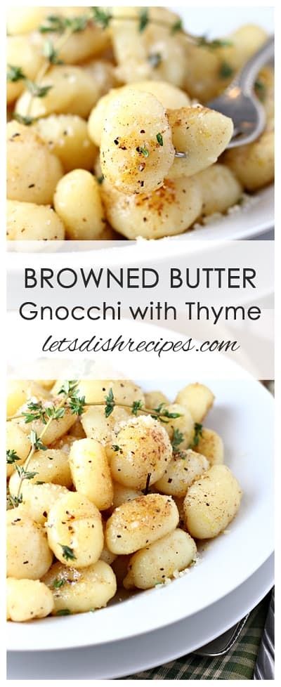 Recipe Gnocchi, Butter Gnocchi, Gnocchi Pasta, Thyme Recipes, Herb Sauce, Quick Dinners, Browned Butter, Gnocchi Recipes, Tasty Foods