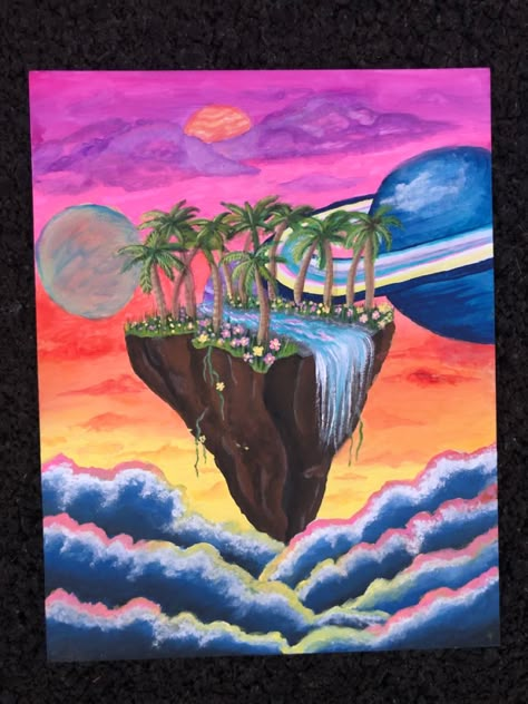 Trippy Ocean Drawing, Trippy Water Painting, Trippy Beach Painting, Trippy Sky Drawing, Trippy Clouds Painting, Trippy Mountain Painting, Trippy Sky Painting, Trippy Sunset Painting, Dreamscape Drawing