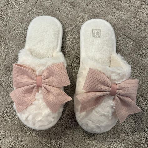 coquette pink slippers super duper cute  they’re... - Depop 2000s House, Coquette Slippers, Pink Slippers, Coquette Pink, Super Duper, House Slippers, Slippers, Pink, How To Wear