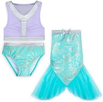 Disney Ariel Deluxe Swim Set for Kids Ariel Swimsuit, Mermaid Tail Skirt, Midkini Tops, The Little Mermaid Ariel, Mermaid Swimming, Little Mermaid Ariel, Disney Ariel, Swim Sets, Ariel The Little Mermaid