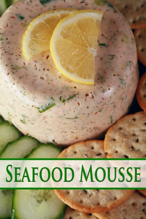 Shrimp Mousse Mold, Seafood Entrees Appetizers, Crab Mold Recipe, Shrimp Mousse Recipe, Seafood Mousse, Savory Mousse, Crab Mousse, Shrimp Pate, Tuna Mousse Recipe