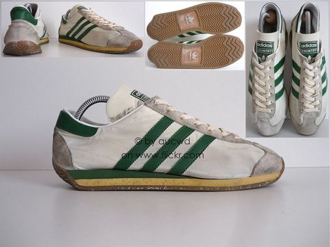 70`S / 80`S VINTAGE ADIDAS COUNTRY RIPPLE RETRO SHOES / TR… | Flickr Vintage Adidas Shoes, 70s Adidas, Adidas All Star, Adidas Country, Adidas Retro, Retro Shoes, Vintage Adidas, Shoes Trainers, Adidas Shoes