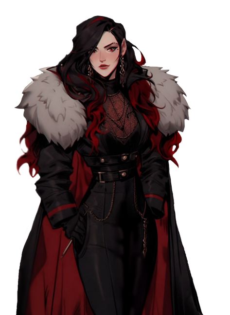 Vampire Noble Woman, Female Crimelord, Vampire Hunter Outfit Female Modern, Female Vampire Hunter Art, Dnd Female Villain, Female Brawler Character Design, Female Noble Character Art, Female Warlock Dnd, Dnd Noble Woman