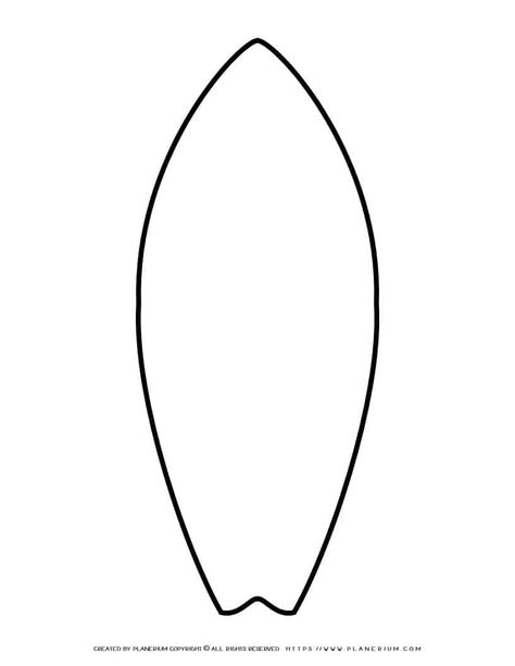 Surfboard Outline, Surfboard Craft, Surfboard Drawing, Hawaii Crafts, Arts And Crafts Activities, Clown Crafts, Hawaiian Crafts, Outline Template, Teaching Crafts