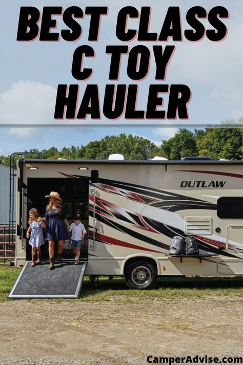 In this article, I have shared the Best Class C Toy Hauler. The Best Class C Toy Hauler is Thor Motor Coach Outlaw. I have listed all the floorplans with image. Class C Rv Toy Hauler, Toy Hauler Motorhome, Toy Hauler Floor Plans, Toy Haulers, Class C Rv, Thor Motor Coach, Motor Coach, Toy Hauler, Class B