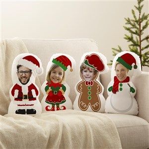 Personalize with any photo Choose from multiple character and hair length options Design will print on both sides of the pillowNote: Crop image around the face you would like to use. Forward facing photos are the best to use. 100% polyester cover100% polyester pillow fillMeasures 9" W x 16" L Spot clean Get in the yuletide spirit with our Christmas Character Personalized Photo Throw Pillow. The character shape pillow adds a fun playful touch to any holiday décor. *Note: Crop Personalization Mall, Kids Pillow, Photo Pillow, Personalized Throw Pillow, Gift Photo, Photo Pillows, Christmas Pillows, Cute Christmas Gifts, Crop Image