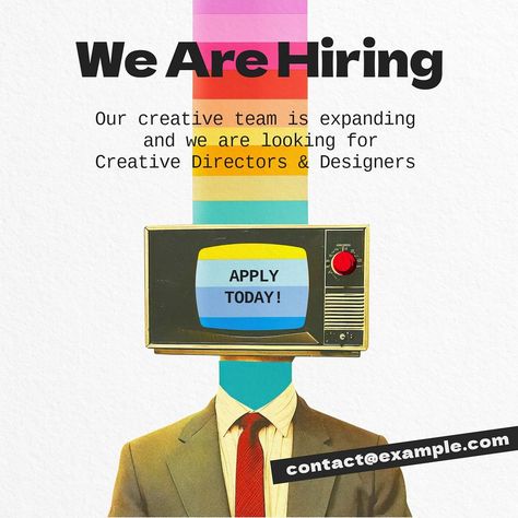 We are hiring vintage Instagram post template | premium image by rawpixel.com / Boom We Are Hiring Instagram Post, Hiring Post Design Creative, Graphic Designer Hiring Post, We Are Hiring Creative Poster Design, Hiring Creative Ads, Creative Hiring Post, Vintage Instagram Post, Hiring Poster Creative, Hiring Post Design