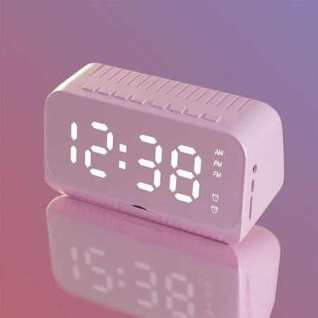 Mini Retro Mirror Bluetooth Speaker Alarm Clock Real-time Temperature With Invisible Phone Stand Pluggable Card, Long Battery Life With Lithium Battery Features: Product Name: Digital Clock Audio Material: ABS Model: A20 Product color: Pinks Speaker: 52mm 4 3W Signal-to-noise ratio: 75dB Frequency response range: 60Hz-18KHz level: IPX 2 Bluetooth module: clock alarms, T-F, FM, real-time temperature, three-levels of brightness adjustment Battery capacity: 800mAh Product size: 14.5x6.6x7.4 cm /.71 Average Apartment Decor, Room Decor Cool Vibe, Retro Digital Clock, Tj Maxx Finds Home Decor, Cute Gifts For Teens, Pink Clock Aesthetic, Cute Preppy Room Decor, Cute Things To Get For Christmas, Cute Girly Apartment Decor