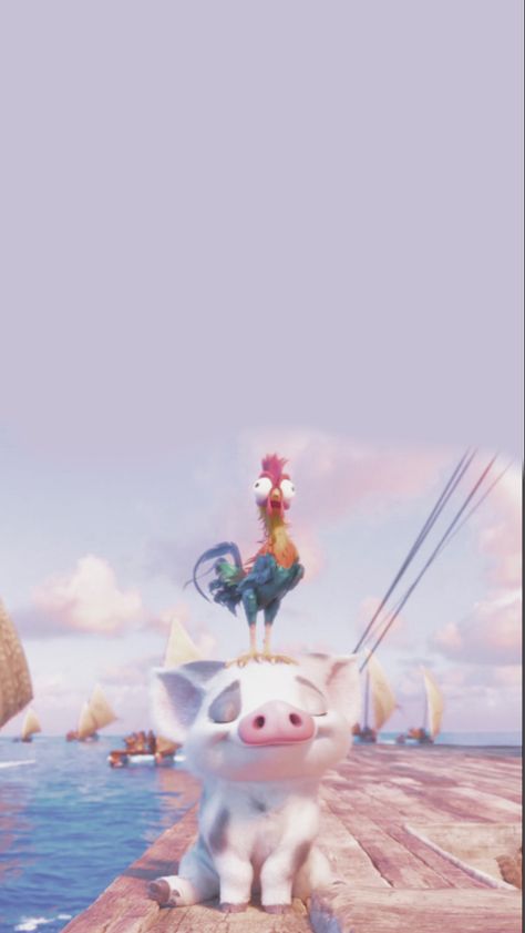 Pua From Moana Wallpaper, Moana Pua Wallpaper, Aesthetic Moana Wallpaper, Moana Pig Pua Wallpaper, Pig From Moana Wallpaper, Disney Animals Wallpaper, Pua Wallpapers, Hei Hei Wallpaper, Pua Moana Wallpaper