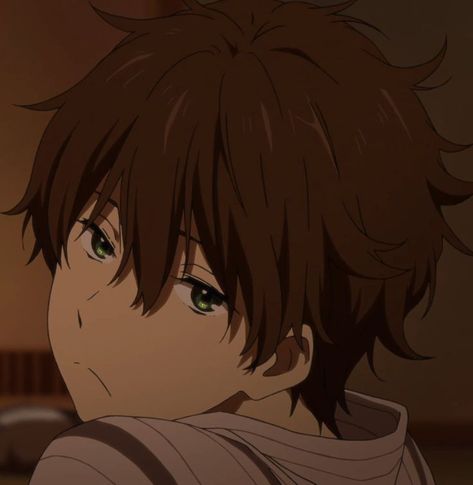 Oreki Hotaru, Brown Hair Anime Boy, Houtarou Oreki, Anime Glasses, Anime Brown Hair, Crazy Anime, Oreki Houtarou, Brown Hair Boy, Boys Pfp