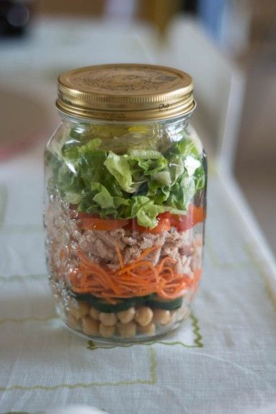 Tuna Salad In A Jar, Tuna Mason Jar Salad, Jar Salad Recipes, Mason Jar Recipe, Salad Jar Recipe, Mason Jar Salads, Mason Jar Recipes, Mason Jar Salad Recipes, Jar Salad