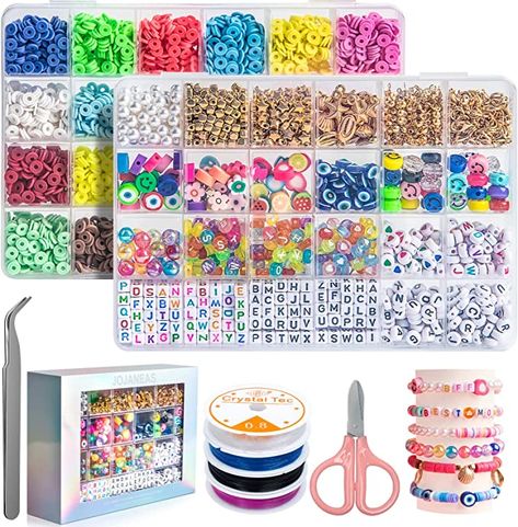 Flat Clay Beads, Beads Fruit, Make Clay Beads, Beads Kit, Beads For Bracelets, Diy Shows, Best Friend Bracelets, Bead Storage, Clay Bracelet