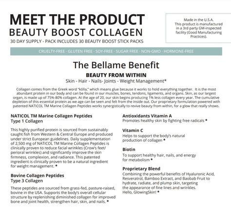 Bellame Beauty, Beauty Boost, Boost Collagen, Greek Words, Soy Free, Our Body, Sugar Free, Your Skin, Chemicals