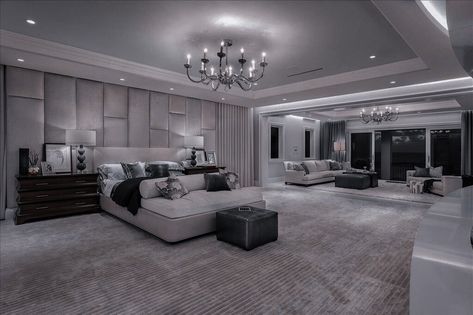 Huge Rooms Bedrooms Aesthetic, Bedroom Big Luxury, Huge Rooms Bedrooms, Big Modern Bedroom, Aesthetic Mansion Bedroom, Huge Bedroom Luxury, Huge Mansion Bedroom, White Mansion Bedroom, Huge Bedroom Luxury Master Suite