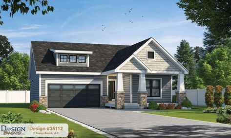 Shelton Farm #42392 Modern Farm House House Plan | 1 Stories, 3 Bedrooms, 1603 Sq. Ft | Design Basics Shed Dormer, Cottage Style House Plans, Monster House, Monster House Plans, Garage Floor Plans, Craftsman Style Homes, Craftsman Style House Plans, Craftsman House Plan, Craftsmen Homes