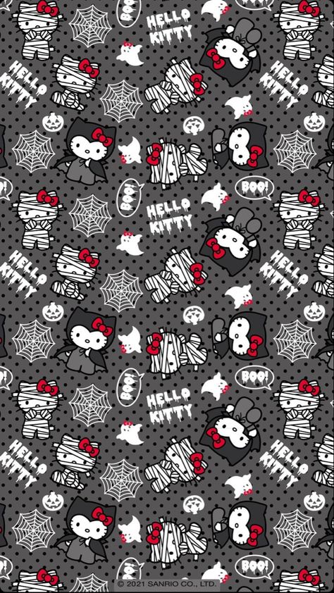 Goth Hello Kitty Wallpaper, Hello Kitty Backgrounds Wallpapers, Kuromi Halloween Wallpaper, Futuristic Poster, Hello Kitty Halloween Wallpaper, Helloween Wallpaper, Hello Kitty Wallpaper Hd, Pink Wallpaper Hello Kitty, Images Hello Kitty