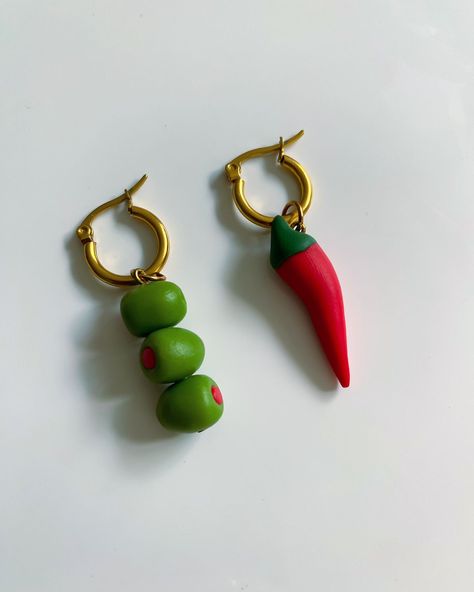 A little sneak peek of the new 🫒 charms. What other charms should I make this summer? DM to order your mix & match pack, containing 6 charms. #summerearrings #handmadecharms #oliveearrings #barcelonatapas #moroccanbrand Olive Earrings, New Charmed, Handmade Charms, Creative Jewelry, Sneak Peek, Mix Match, Handmade Earrings, Instagram A, This Summer