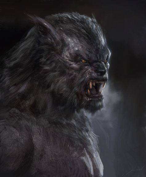 Lycanthropes, Antonio J. Manzanedo on ArtStation at https://www.artstation.com/artwork/GG5x1 Ware Wolf, Game Station, Werewolf Art, Vampires And Werewolves, Creatures Of The Night, Fantasy Paintings, Fantasy Monster, Mythical Creatures Art, Bad Wolf