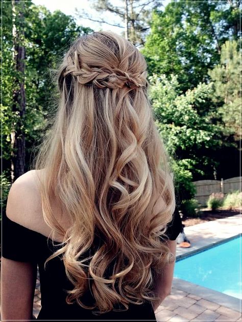 The Best Evening Hairstyles 2022 2023 Curls Ideas, Braid Curls, Prom Braid, Curly Prom Hair, Wedding Haircut, Super Easy Hairstyles, Prom Hairstyles For Long Hair, Hair Prom, Super Hair