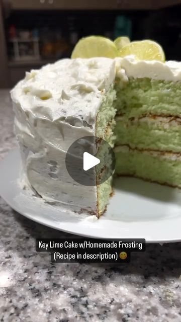 Sonya Welch on Instagram: "This Key Lime Cake Screams SUMMER!!!   Key Lime Cake Recipe 2 Sticks of Unsalted Butter (softened) 2 Tablespoons of shortening (I use Crisco Butter Shortening) 2 Cups of Sugar 3 Cups of All Purpose Flour (I use White Lilly) 1 box of Lime Jello (3oz box) 4 Eggs 1 Cup of Buttermilk 3 Teaspoons of Baking Powder (*I said Tablespoons in the video, but it is TEASPOON, sorry) ¼ Teaspoon of Salt 1 Teaspoon of Vanilla (I use McCormick Pure Vanilla) 6 Tablespoons of Fresh Squeezed Lime Juice or Key Lime Juice The Zest from 2 Limes Green Food Coloring   Frosting: 6 Cups of Powdered Sugar 2 Sticks of Unsalted Butter (softened) 1 8oz Cream Cheese (Softened) 1 Teaspoon of Vanilla 1 Tablespoon of Lime Juice The Zest of 1 Lime  Be sure to mix the cream cheese and butter at least Key Lime Cake Recipe, Lemon Lime Cake, Lime Cake Recipe, Homemade Frosting Recipes, Key Lime Cake, White Lilly, Lime Cake, Key Lime Juice, Lime Recipes