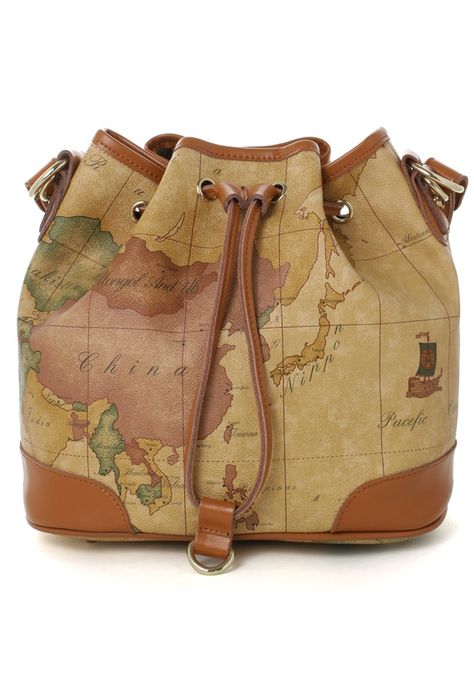 Map Print Bucket Bag Map Bag, Fashion Buyer, Boot Bag, Map Print, Unique Fashion, Fashion Brand, Bucket Bag, Fashion Bags, Around The World