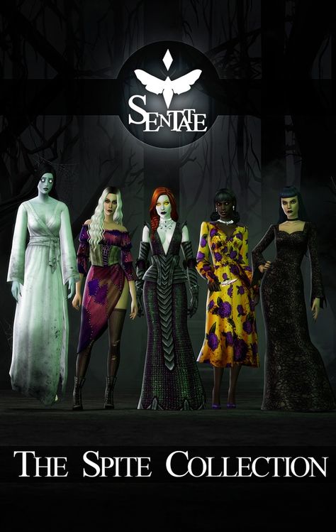 The Spite Collection | Patreon Sims 4 Werewolf Cc Clothes, Sims 4 Werewolf Cc, Sims 4 Halloween Cc, Sims 4 Halloween, Ts4 Mods, Pelo Sims, Sims 4 Expansions, New Mods, Sims 4 Dresses