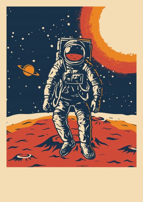 Space research vintage poster | Premium Vector #Freepik #vector #logo #pattern #poster #vintage Retro Space Posters, Space Travel Posters, Art Spatial, Wallpaper Ipad, Space Poster, On The Moon, Room Posters, Cool Posters, Minimalist Poster