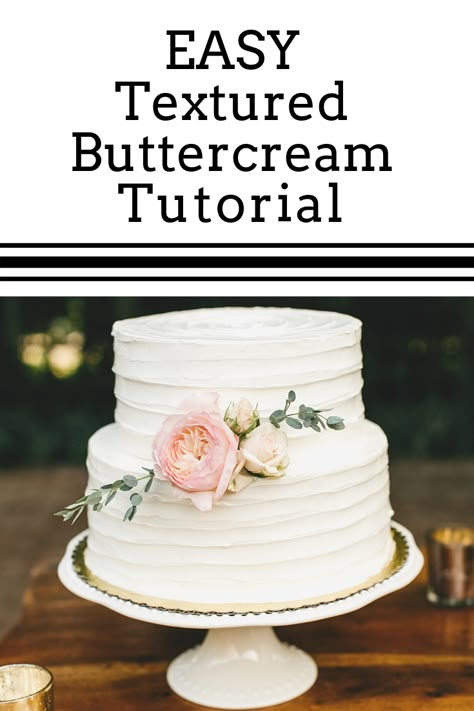 Spatula Texture Cake, Bridal Shower Cake Rustic, How To Do Textured Buttercream, Engagement Cake Decorating Ideas, Textured Frosting Wedding Cake, Rustic Buttercream Cake Texture, Two Tier Wedding Cakes Simple Classy, Simple But Elegant Cake Designs, Easy Engagement Cake Ideas