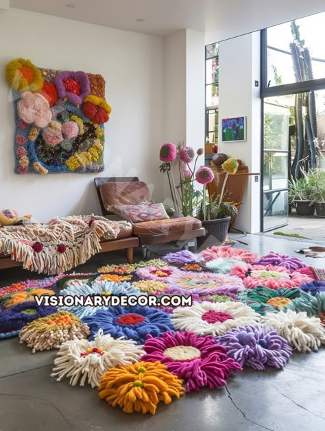 Unleash your creativity with hand-tufted rugs! From Anthropologie-inspired designs to eco-friendly natural fiber rugs, discover how to craft beautiful pieces for your home. Learn about upcycling, wool area rugs, and the best techniques for rug tufting. Whether you're layering rugs on carpet or creating whimsical animal designs, find all the tips and tricks you need. Don't forget to use a rug pad to keep your creations in place. Get inspired and start tufting today! Weaving Rugs On A Loom, Layering Rugs On Carpet, Rug Upcycle, Layering Rugs, Tufting Diy, Diy Moss, Moss Rug, Rug Tufting, Anthropologie Inspired