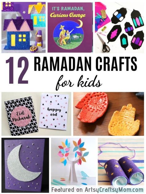 Here are 12 Beautiful Ramadan Crafts and Activities for Kids that will make learning about the importance of this holy Muslim month fun and enjoyable! Craft Ideas For Toddlers, Ramadan Craft, Eid Activities, Red Ted Art, Eid Card, Ramadan Kids, Eid Crafts, Ramadan Activities, Mubarak Ramadan