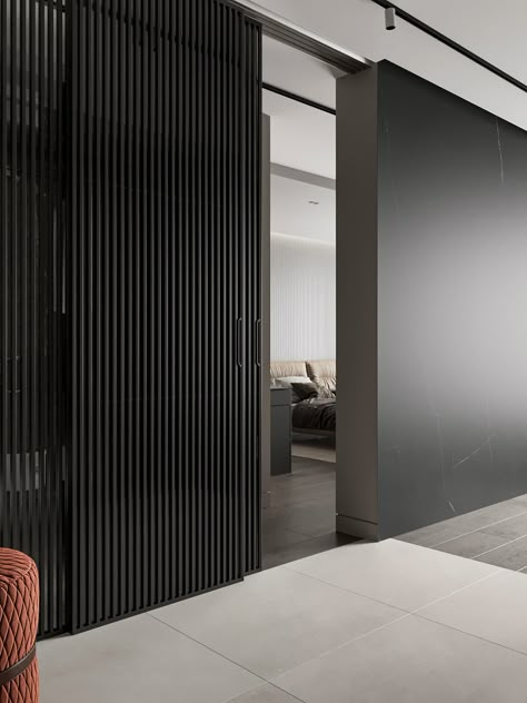 GrayWall 02 on Behance Black Cladding, Interior Design Behance, Indoor Hammock, Tv Room Design, Luxury House Interior Design, Brown Living Room, House Plants Indoor, World Of Interiors, Cozy Interior