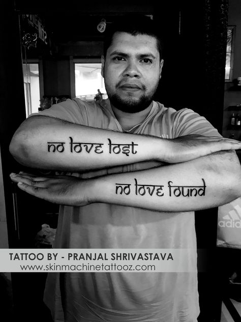 No Love Lost Tattoo, Love Lost Tattoo, Calligraphic Tattoo, Lost Tattoo, No Love Lost, Canada Tattoo, Love Lost, Machine Tattoo, Detailed Tattoo