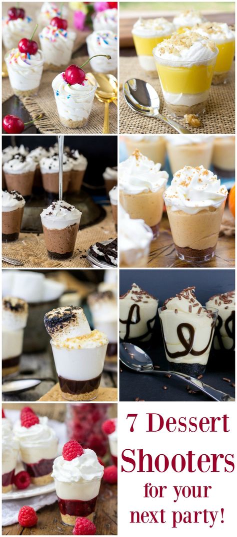 Mini Desserts Shooters Recipes, Mini Dessert Shooters, Raffaello Dessert, Dessert Shooters Recipes, Shot Glass Desserts, Shooter Recipes, Banana Pudding Desserts, Dessert Cups Recipes, Mini Dessert Recipes